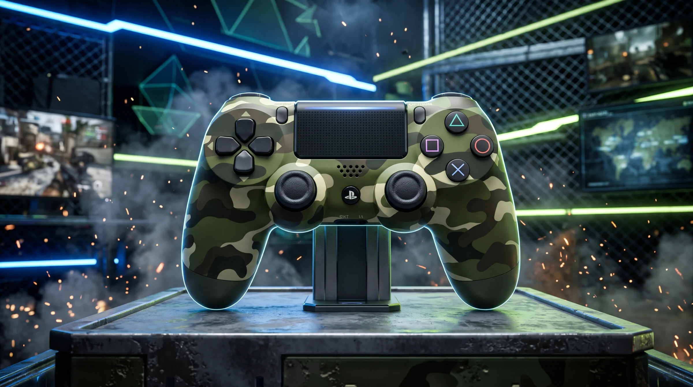 Control de Play 4 Camuflado Generico